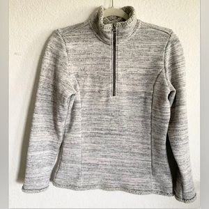 Women’s Kuhl Alska Heather Gray Fleece 1/4 Zip Mock Neck Pullover Size M